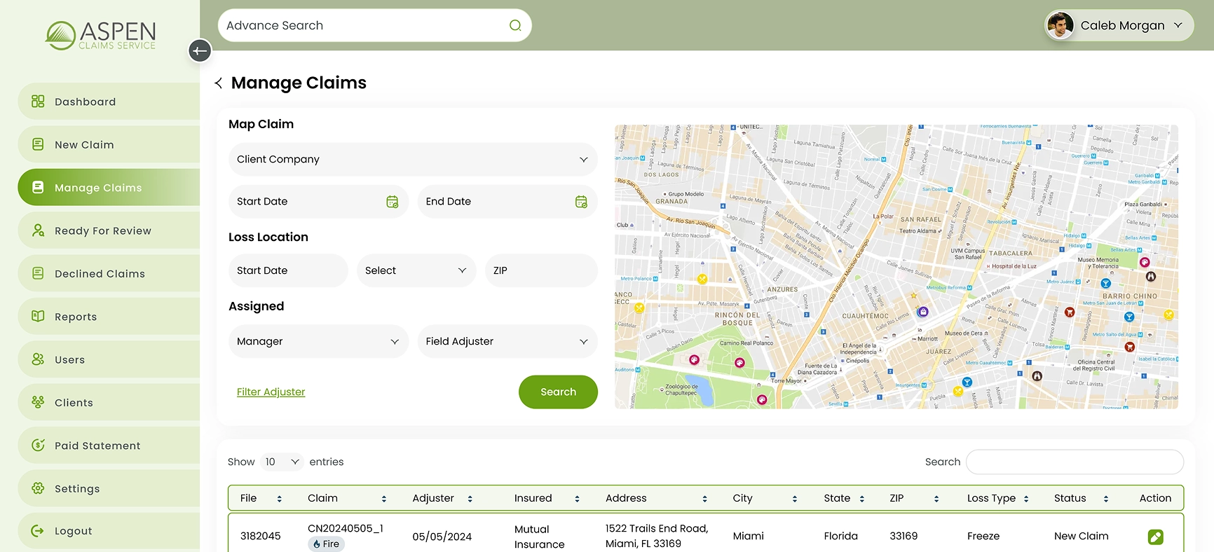map-claims-screen