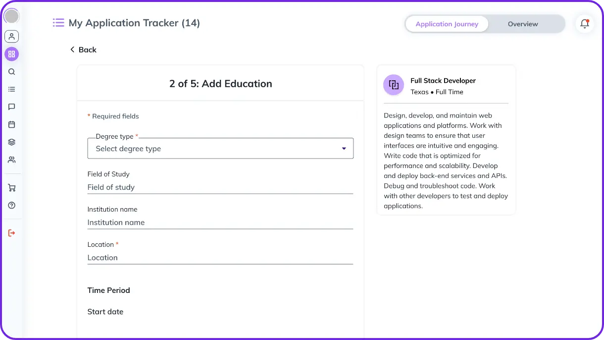 add education details