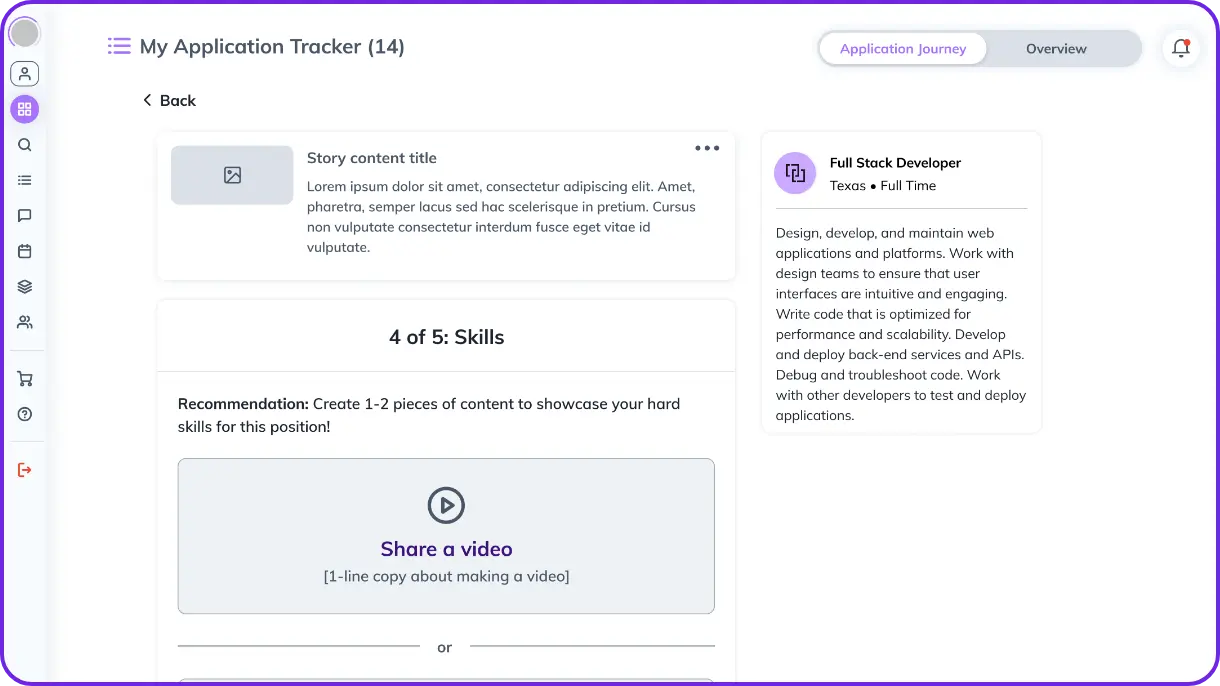 add story content title